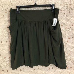 Olive green mini skirt